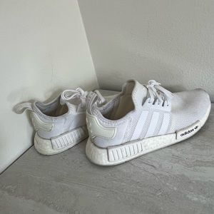 Adidas NMD R 1 All White Sneakers